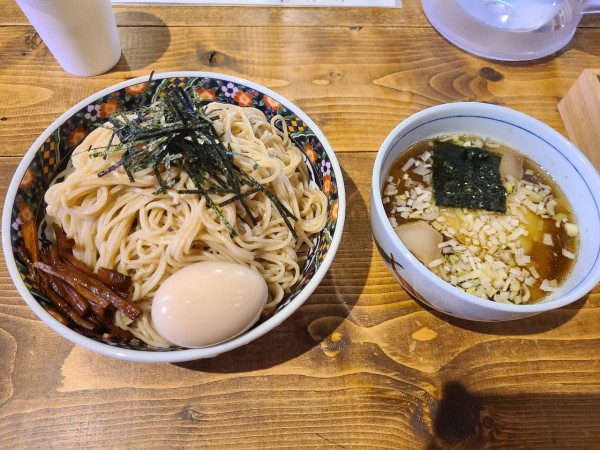 「つけそば+雲呑+味玉」@奈つやの中華そばの写真