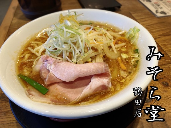 「味噌ラーメン(チャーシューなし)￥690(税別)」@純米味噌ラーメン みそら堂 鶴田店の写真