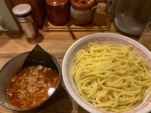 「辛味つけ麺」@つけ麺屋 やすべえ 池袋店の写真