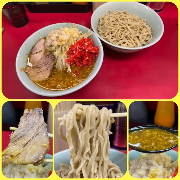 「小ラーメン¥830+ピリ辛！カレーつけ麺¥100」@ラーメン二郎 中山駅前店の写真