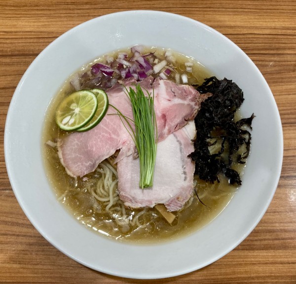 「焼きあごと伊吹いりこの冷やしそば＋味付き替え玉」@中華そば 西川の写真