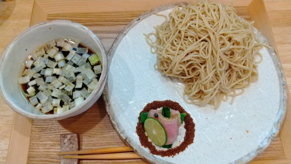 「鴨醤油つけそば(¥1,250)」@小麦そば 池の写真