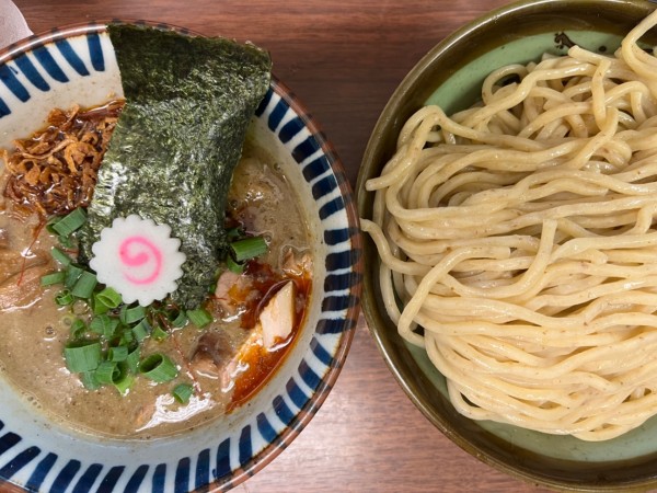 「辛搾り中盛」@つけめん 三三㐂の写真