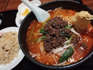 「今月のセット 四川風担々麺(980)」@阿里城 品川シーサイド店の写真