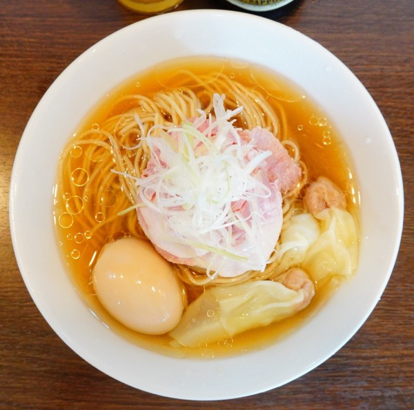 「【限定4】冷やし塩蜆そば＋味玉＋ビール」@中華そばイデタの写真