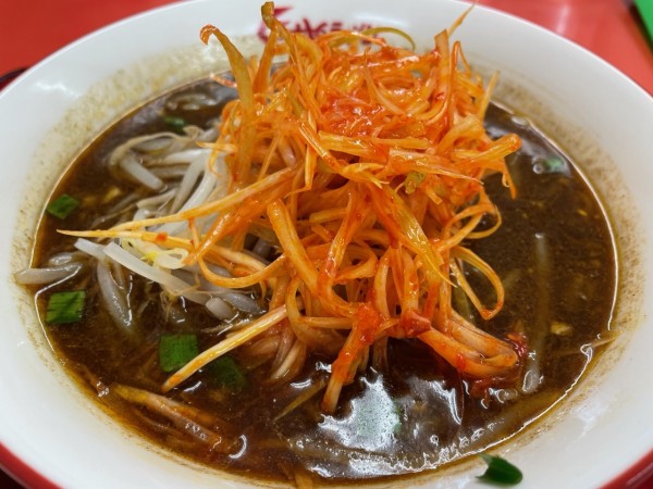 「台湾ラーメン+辛ネギ」@くるまやラーメン 日立店の写真