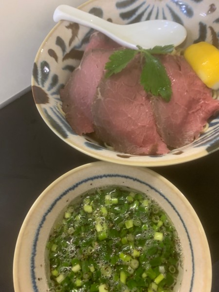 「「限定」塩レモン　牛肉つけ麺」@自家製麺SHINの写真