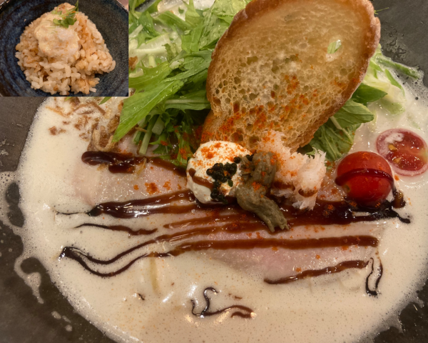 「[期間限定]濃厚”かに”らーめん+ランチセット」@濃厚海老らーめん Shrimpremeの写真