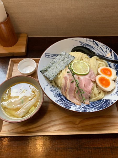 「特製昆布水つけ麺(塩)1300円 特盛り300円」@KUMAGAYA RAMEN STANDの写真