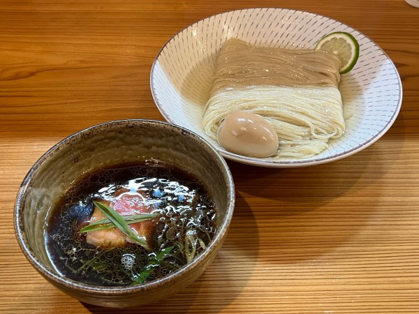 「鰹昆布出汁醤油つけそば味玉入り」@つけそば神宮寺の写真