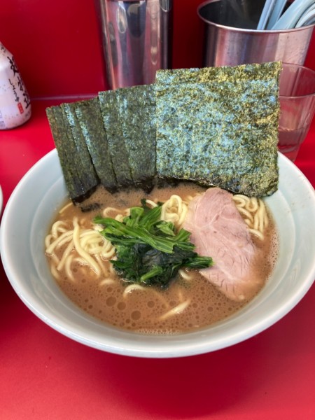 「ラーメンプラスのり」@横浜ラーメン 武蔵家 東名川崎店の写真