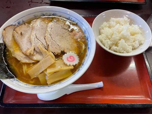「チャーシュー麺+ライス」@小金井大勝軒の写真