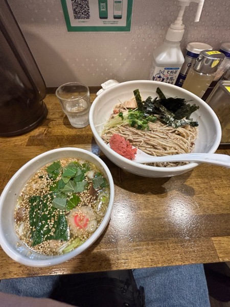 「【限定】しそ昆布和え梅生姜つけ麺　1,200円」@生姜醤油専門 我武者羅 幡ヶ谷本店の写真