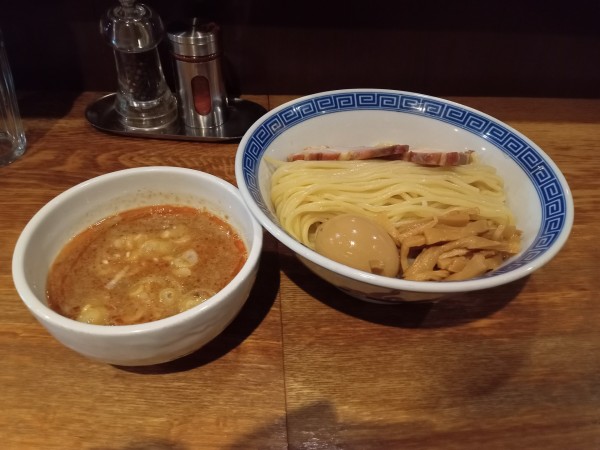「味玉濃厚つけめん＋海老味」@神保町 可以の写真