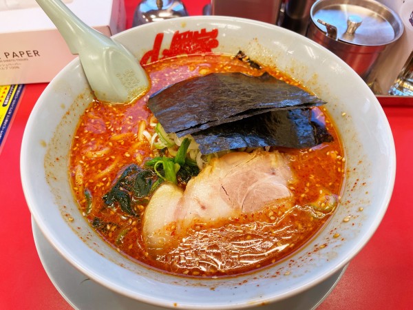 「辛味噌ラーメン 中辛」@山岡家 宮城野店の写真