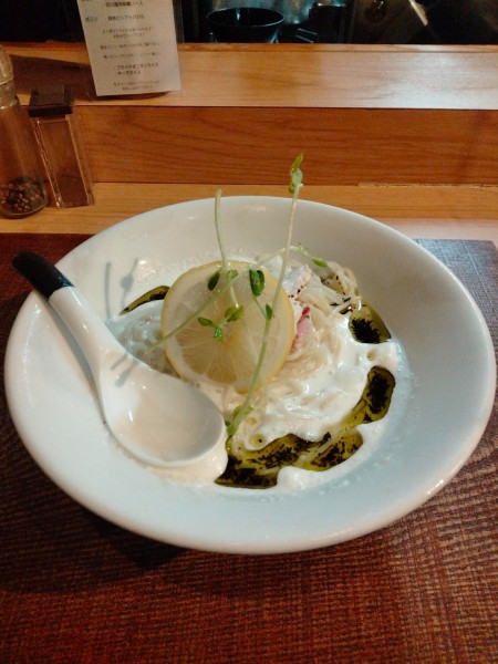 「冷製クリーミー檸檬ジェノベーゼ油」@芛堂寺の写真