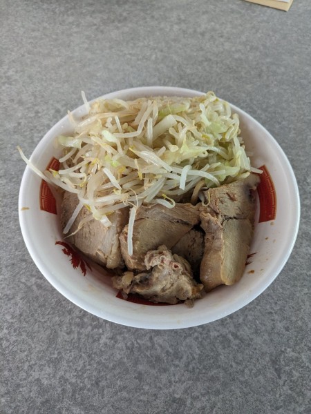 「まぜそば、豚増し」@豚仙人 天王町店の写真