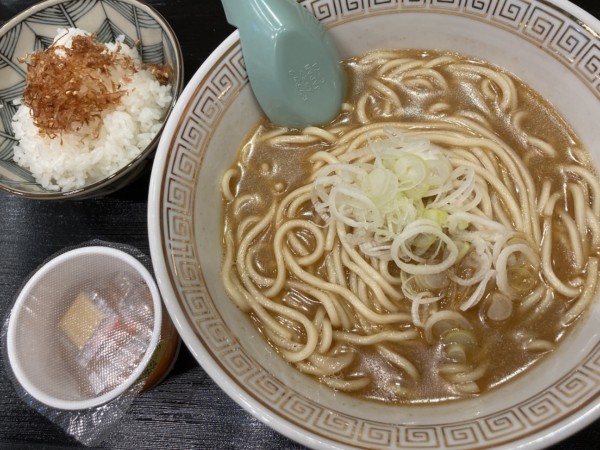 「こいかけ朝定食(ライス、納豆付き)中」@弘前煮干し中華そばスタンド ニボる?の写真