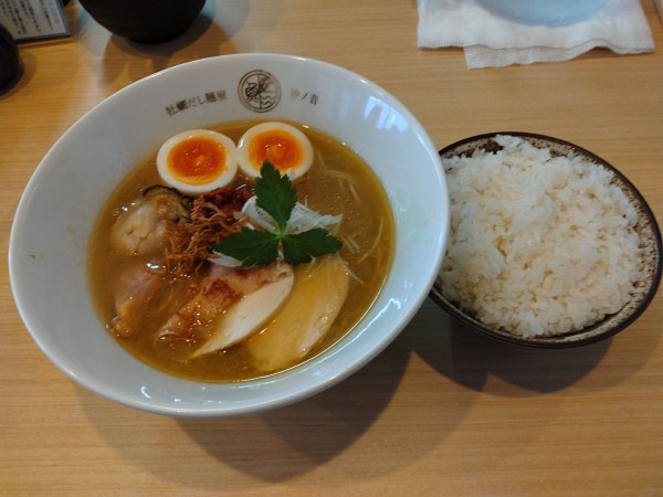 「特製濃厚牡蠣だし麺¥1150+ライス無料」@牡蠣だし麺屋 汐ノ音の写真