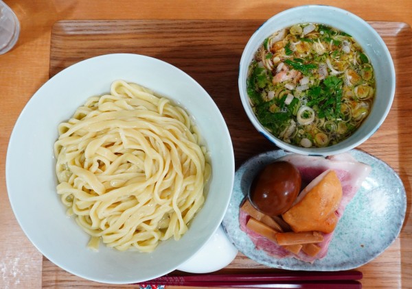 「つけめん（醤油）＋味玉」@らーめん亭 ひなり竜王の写真