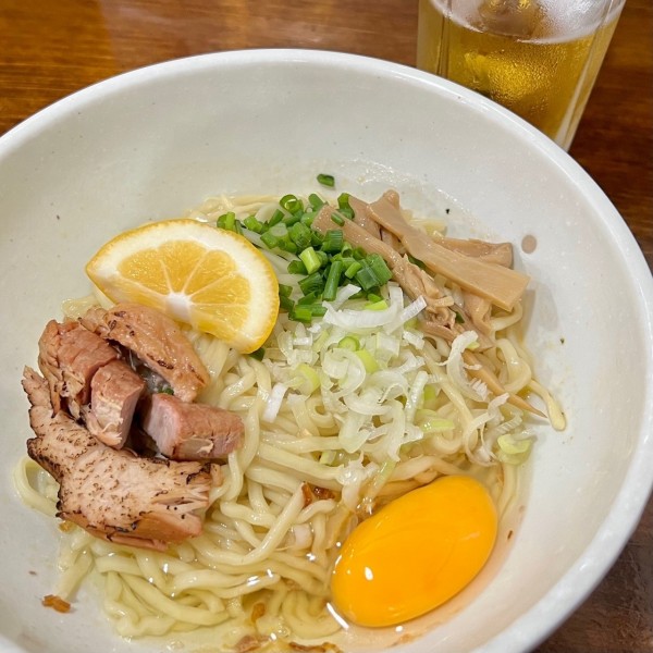 【ユーザーレビュー】塩ばんめん+生たまご+生ビール