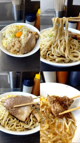 「限定『冷やし塩汁なし(¥1000)』をニンニクアブラで…」@ラーメン二郎 川越店の写真