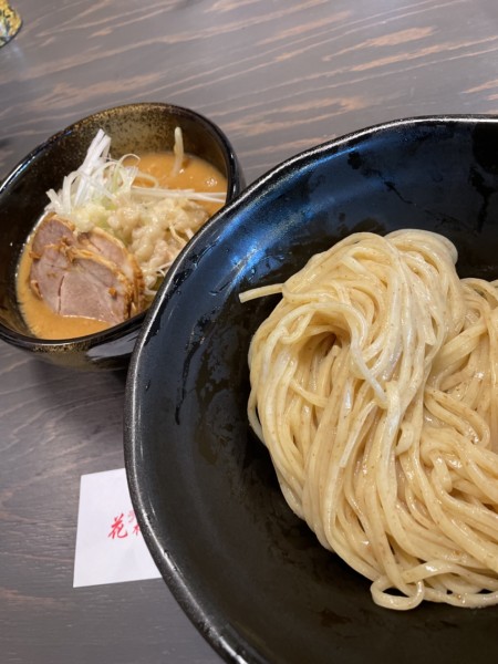 「味噌つけ麺　背脂」@花木流味噌 日吉店の写真