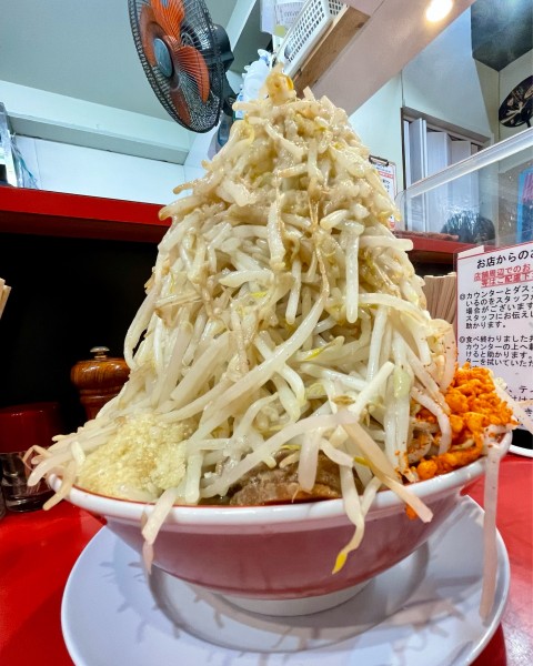 「ラーメン大(麺量400g) 野菜マシマシ/アブラマシ/ニンニク/」@千里眼の写真