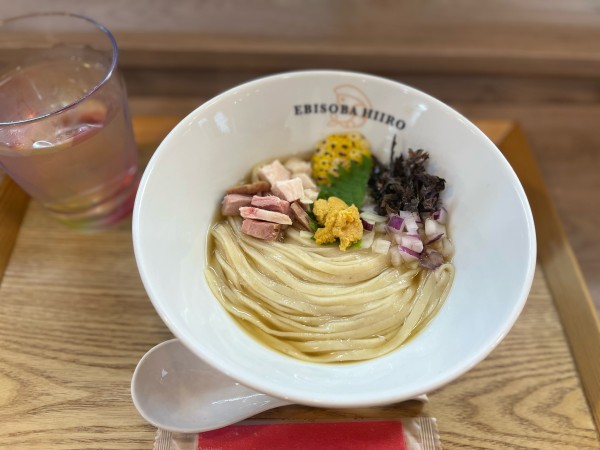 「雲丹香るあや姫の冷香麺+専用海鮮茶漬け」@えびそば 緋彩の写真
