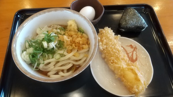「冷たいうどん中340円、いか天150円」@うどん ちよ志 南吉方店の写真