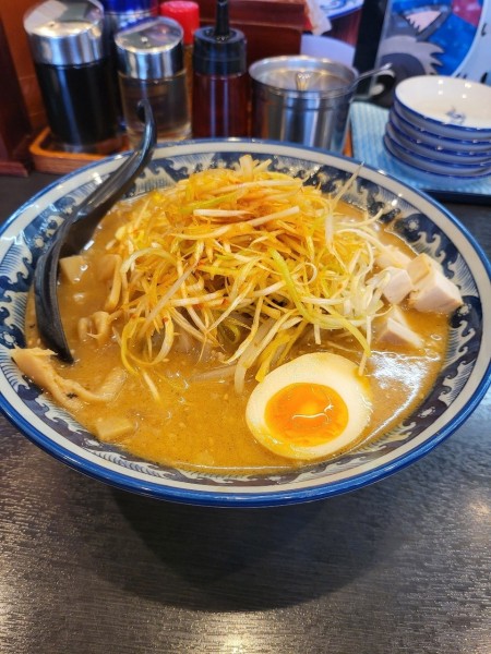 「ねぎ味噌らーめん」@らーめん食堂 れんげ 岡谷店の写真