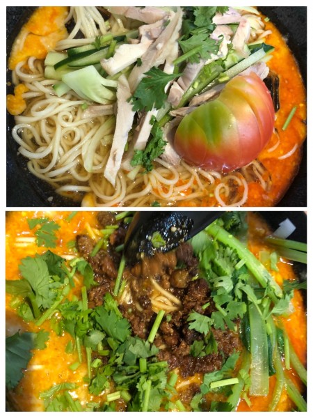 「冷やし坦々麺850坦々麺750パクチー100」@四川屋台の写真