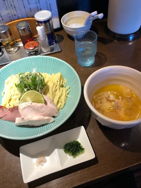 「つけ蕎麦塩+つくば鶏チャーシュー」@麺や 虎徹の写真