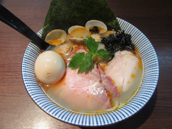 「浅利×オマール海老（９７０円）＋特製トッピング２５０円」@旬菜麺屋 雅流の写真