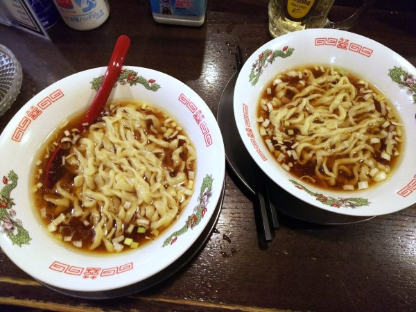 「青森県産煮干しそば二種食べ比べ（平子＋カタクチ）」@立ち呑み居酒屋 金町製麺の写真