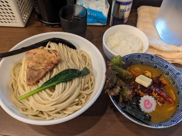 「【限定】攻めすぎたかれーつけ麺2023夏特盛➕白めし」@狼煙 東大宮店の写真