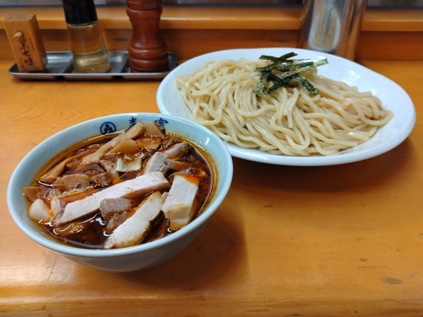 「チャーシューつけそば（大盛）」@中華そば 喜富の写真