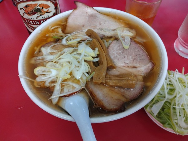 「チャーシューメン¥1050+ネギ¥100+瓶ビール¥650」@一品香 小山の写真