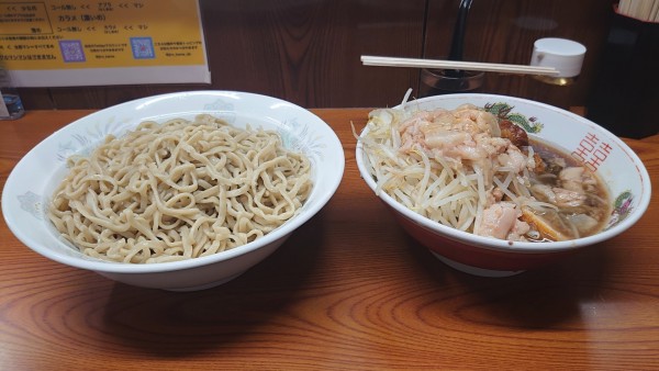「大つけ麺/野菜/ニンニク/アブラマシ/辛め」@ラーメン二郎 亀戸店の写真