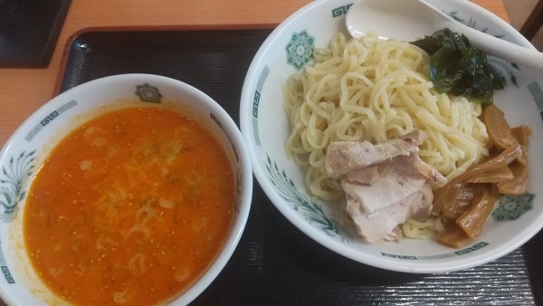 「【期間限定】ピリ辛とんこつつけ麺(¥640)」@日高屋 神田西口店の写真