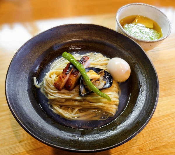 「鶏とムール貝のつけそば【期間·数量限定】」@麺 㐂色の写真