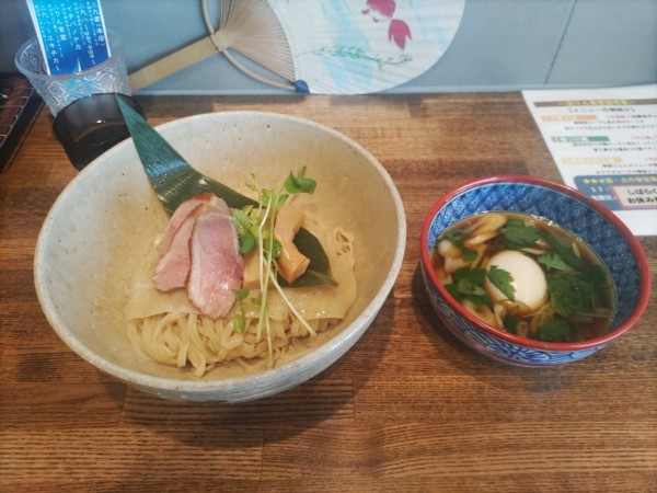 「鴨つけ麺＋味玉」@㐂りん食堂の写真
