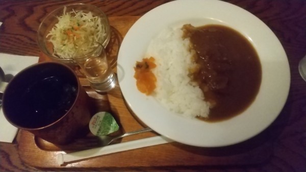 「カツカレーセット830円、アイスコーヒー変更50円」@珈琲館 亜羅琲香の写真