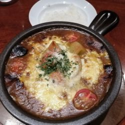 チーズとトマトの焼きカレー、ルー大盛1190円