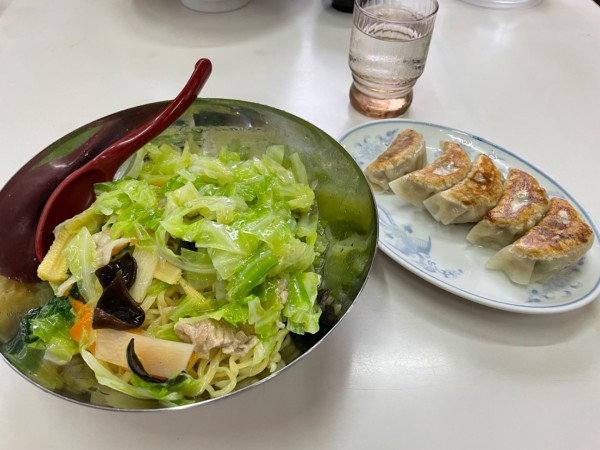 「冷やしタンメン＋餃子」@柳明館 戸田店の写真