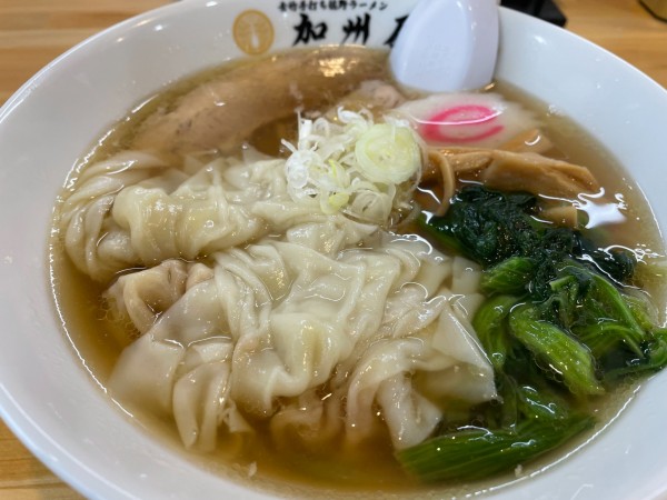 「ワンタンメン1080円」@青竹手打ち佐野ラーメン 加州屋の写真