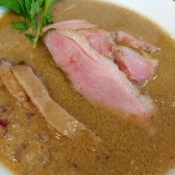 鴨白湯そば・鴨チャーシュー3枚増し