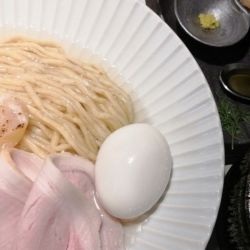特製帆立の昆布水つけ麺黒（醤油）