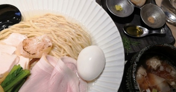 「特製帆立の昆布水つけ麺黒（醤油）」@Tokyo Style Noodle ほたて日和の写真