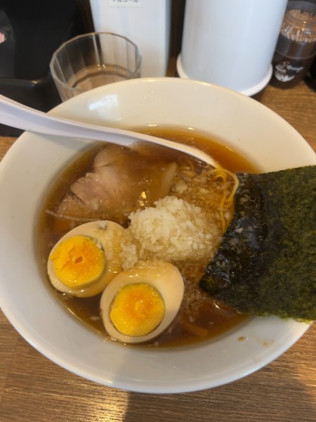 「醤油ラーメン煮卵」@ら～めん 熊八の写真
